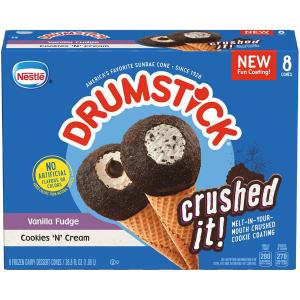 Drumstick - Crushedit Cookies N Creme Cone 8ct