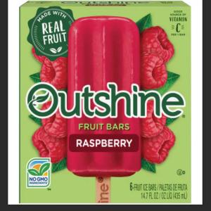 Outshine - Bar Raspberry 6ct