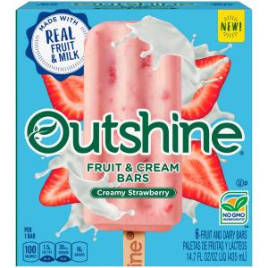 Outshine - Fruit Cream Strawberry 6ct
