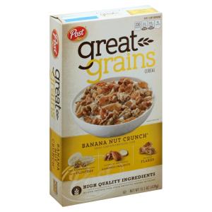Post - Great Grains Banana Nut Crunch Cereal