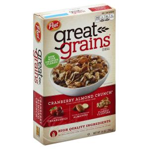 Post - Great Grains Cran Almond Crunch Cereal