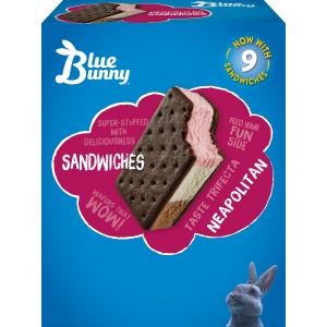 Blue Bunny - ic Sandwiches Neopolitan