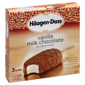 haagen-dazs - Ice Cream Vannila Milk Chocolate Bar 3ct