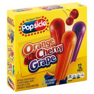 Popsicle - Ice Pop Orange Cherry Grp 12pk