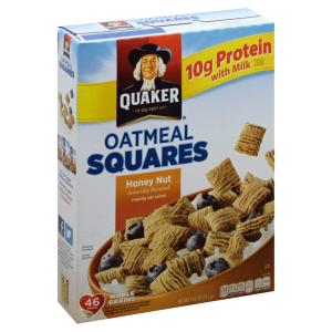 Quaker - Honey Nut Oatmeal Squares Cereal