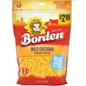 Borden - Shredded Mild Cheddar