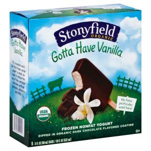 Stonyfield - Yogurt Frz nf 6Bar Van Choc co